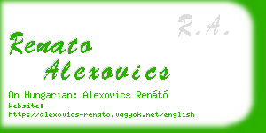 renato alexovics business card