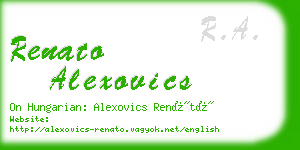 renato alexovics business card